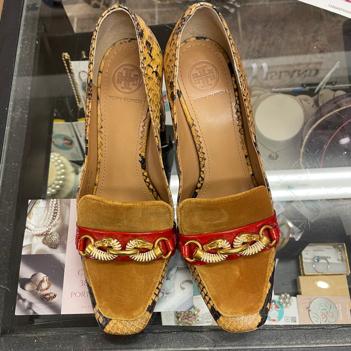 Tory Burch Horse Head Heels Sz 6.5