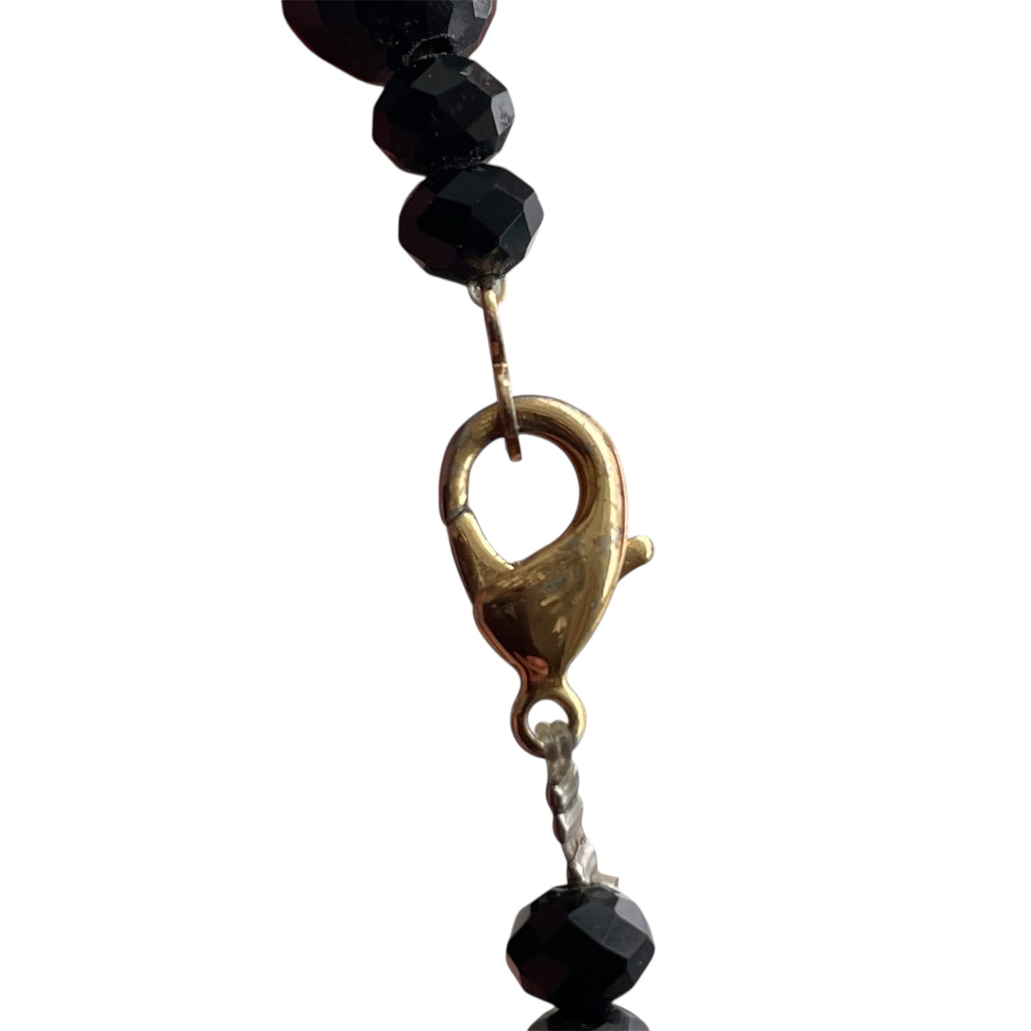 Cut stone beaded necklace- 18 inches