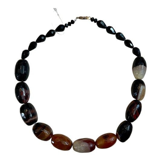 Cut stone beaded necklace- 18 inches