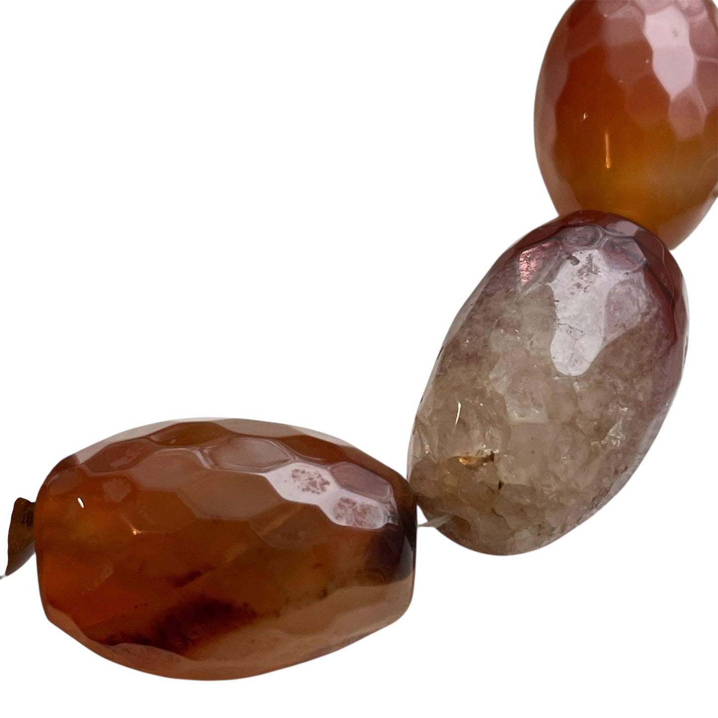 Cut stone beaded necklace- 18 inches