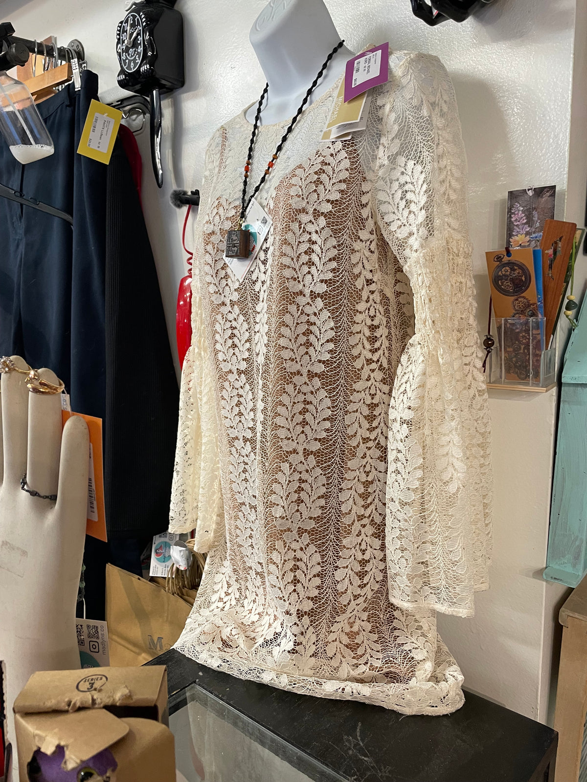 Michael Kors cream lace dress