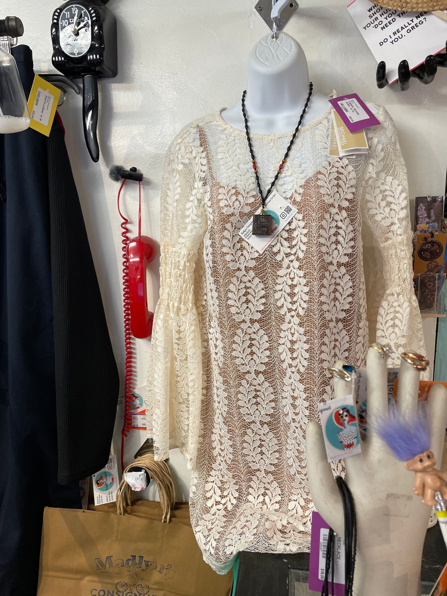 Michael Kors cream lace dress