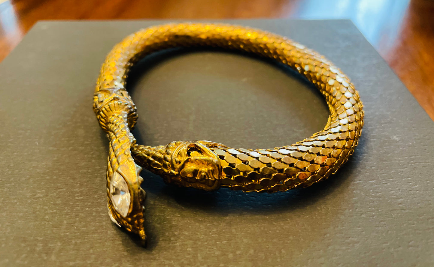 Vintage Snake Bangle with Hinges