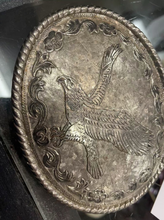 Vintage Silver Metal Belt Buckle