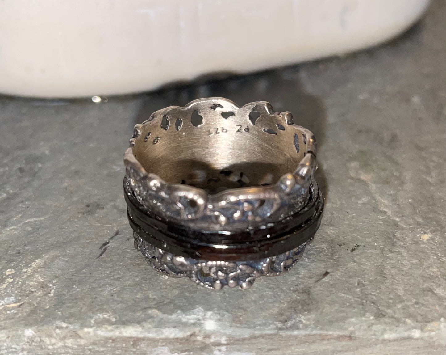 Sterling Silver Fidget Ring Sz 8